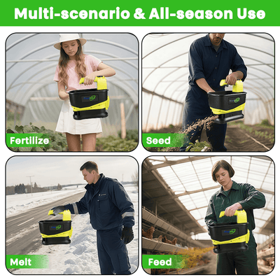 itoolmax electric handheld seed spreader ice melt aplication