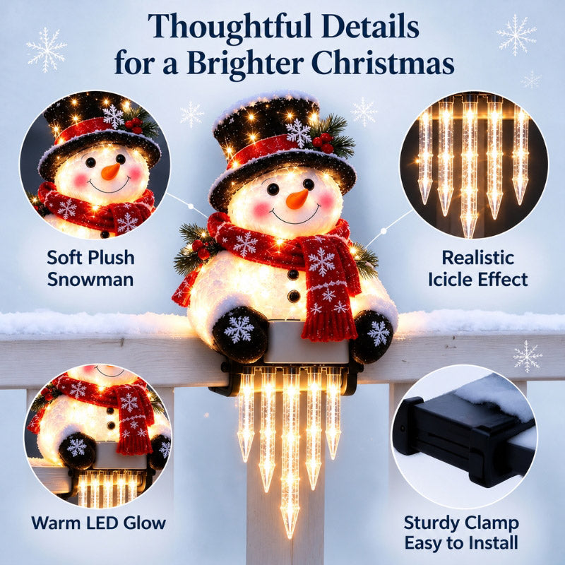 itoolmax light up snowman christmas icicle light decor details