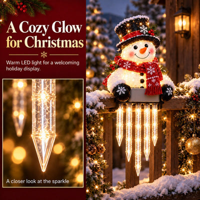 itoolmax light up snowman christmas icicle light decor for christmas