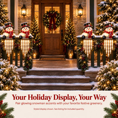 itoolmax light up snowman christmas icicle light decor for festive