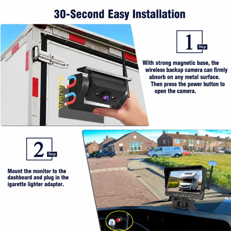 itoolmax magnetic solar wireless backup camera easy installation