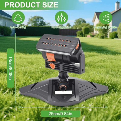 itoolmax oscillating sprinkler size