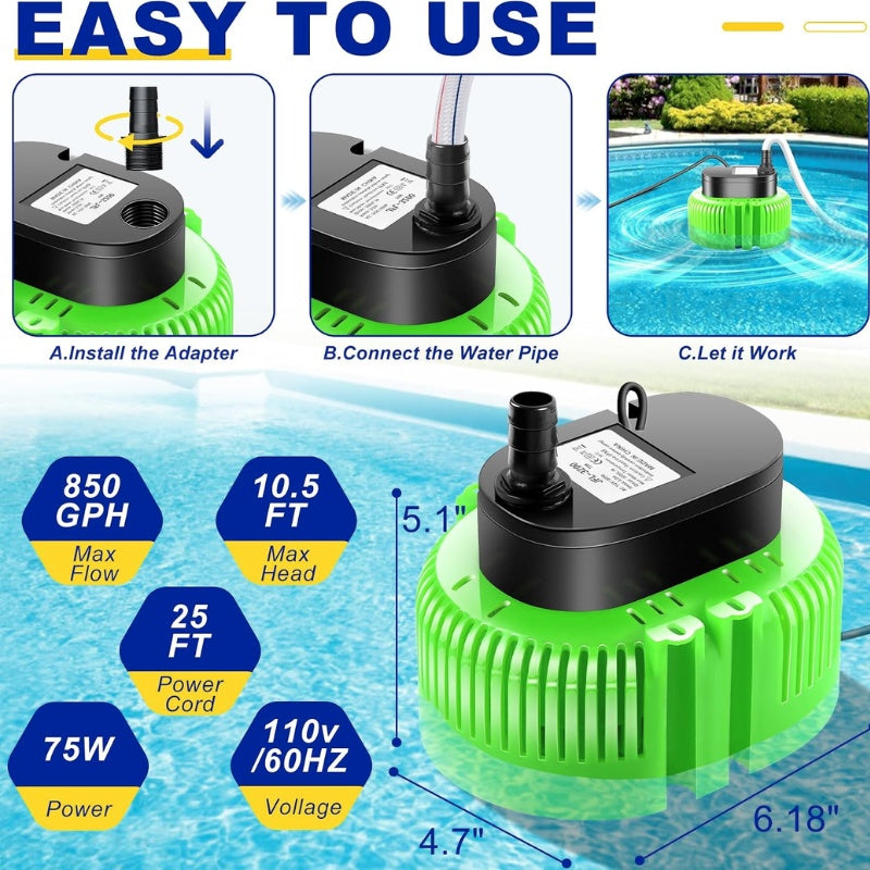 itoolmax pool cover pump easy to use