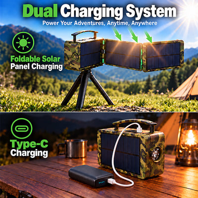 itoolmax portable solar camping lantern dual charging system