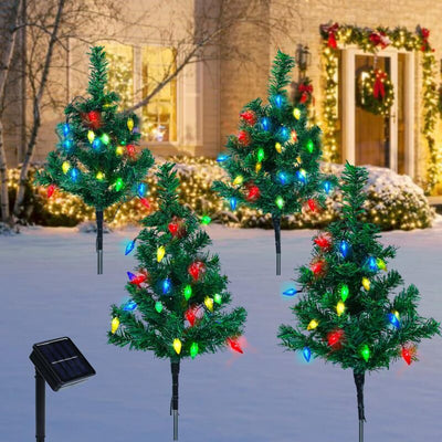 itoolmax solar christmas tree lights with 4 vibrant colors 4 trees