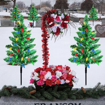 itoolmax solar christmas tree lights with 4 vibrant colors grave