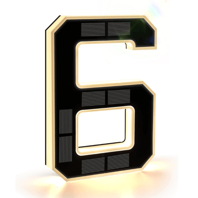 itoolmax solar lighted house numbers 6