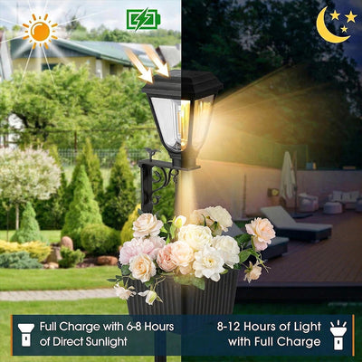 itoolmax solar power light planter pot