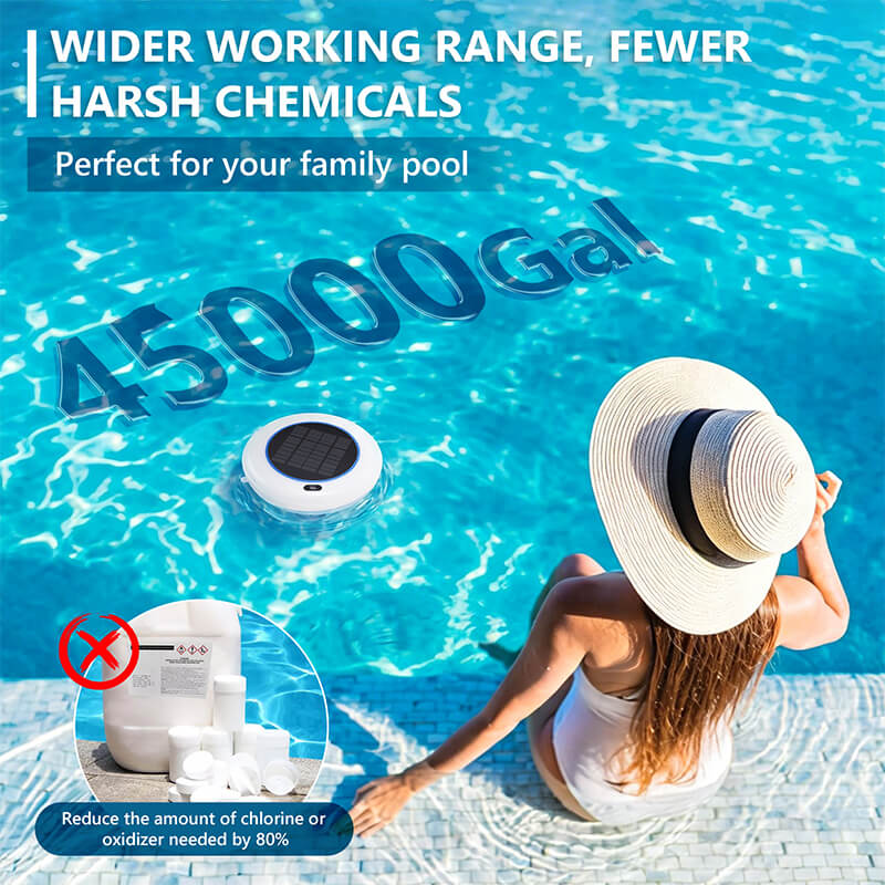 itoolmax solar powered pool ionizer 45000gal wide rang