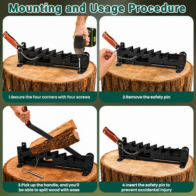 itoolmax wall mounted firewood kindling splitter how to use