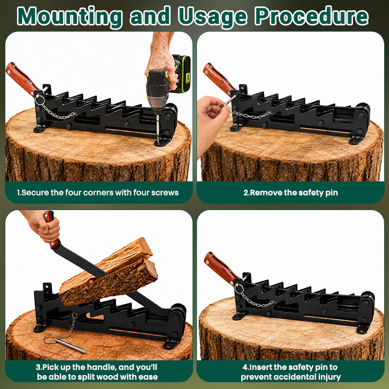 itoolmax wall mounted firewood kindling splitter how to use