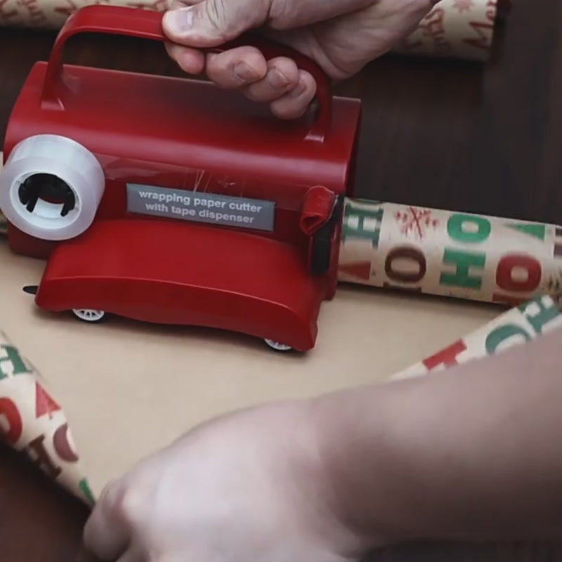2 pack wheel wrapping paper cutter tape dispenser set smooth cut itoolmax