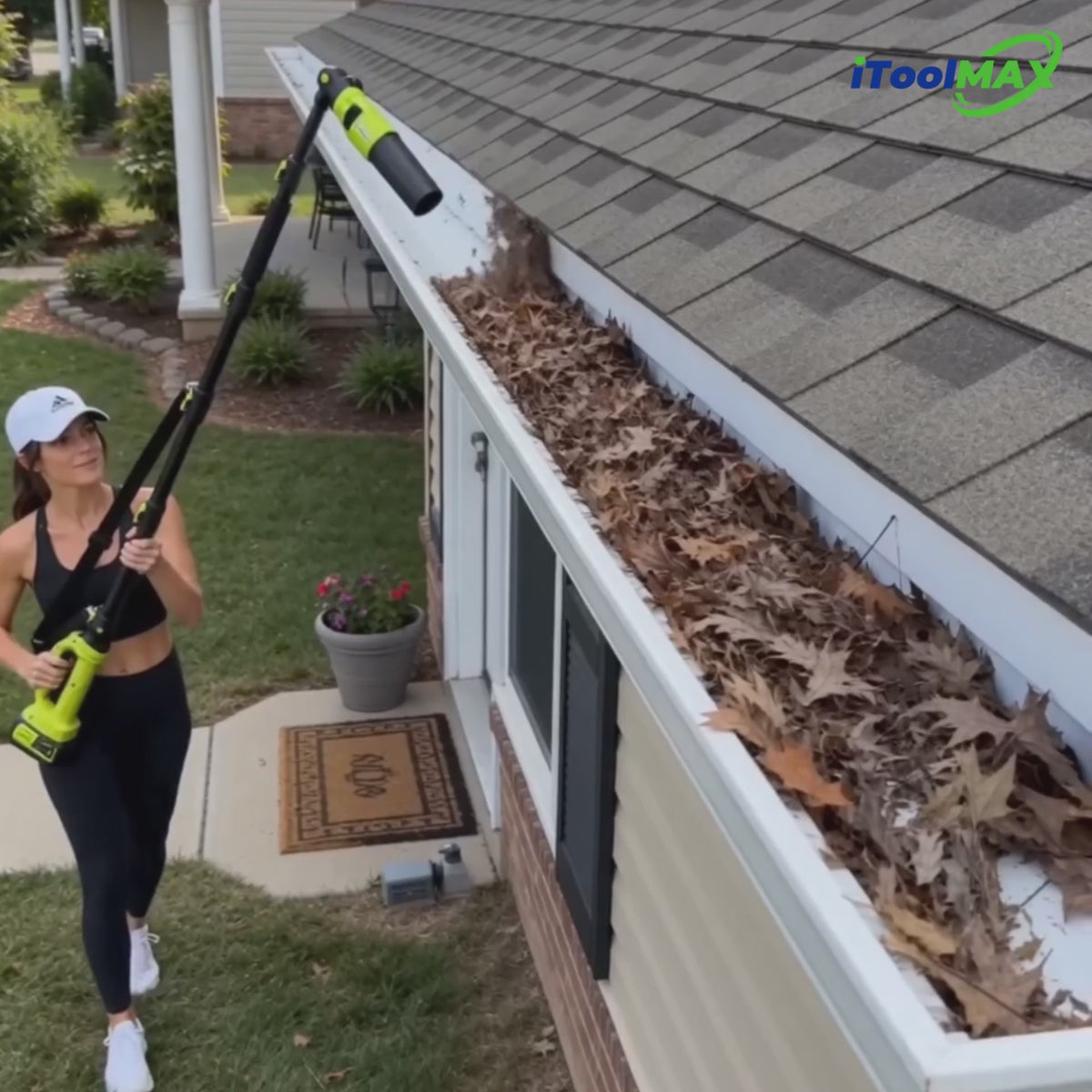 Load video: itoolmax leaf blower for gutter cleaning video
