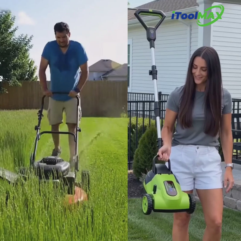 iToolMax 8.7-Inch Small Electric Lawn Mower perfect for small garden