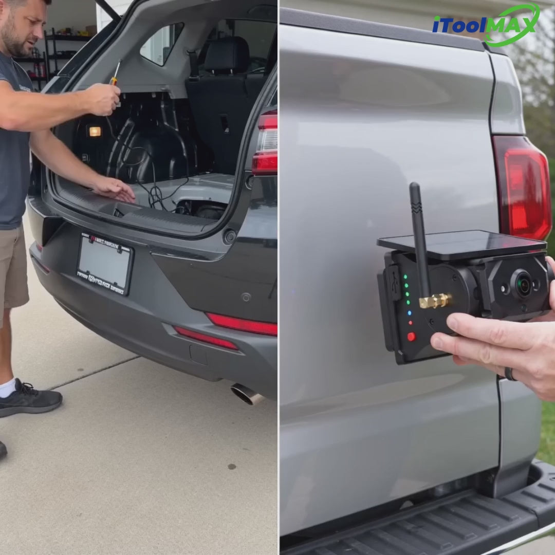 Video laden: itoolmax magnetic solar wireless backup camera product video