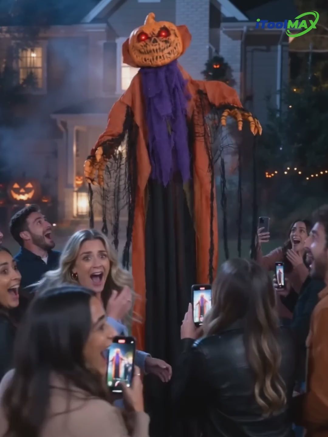 Load video: itoolmax halloween animatronics pumpkin new video
