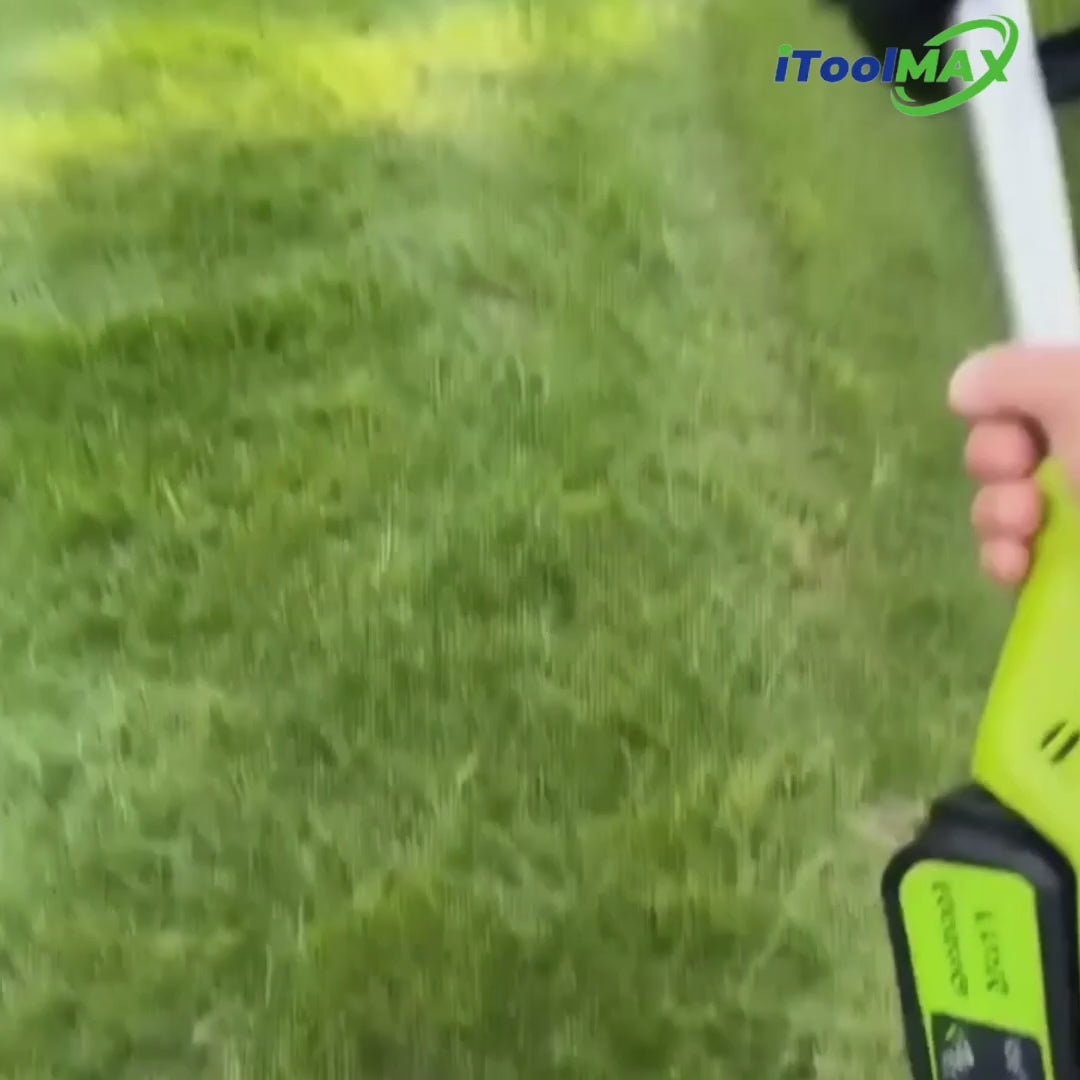 Load video: itoolmax 12 inches electric weed wacker and weed eater