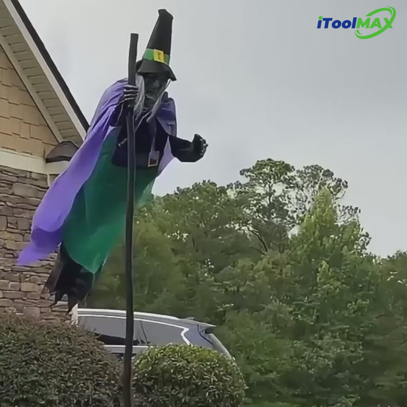 itoolmax 11.8ft flying witch on broom new video