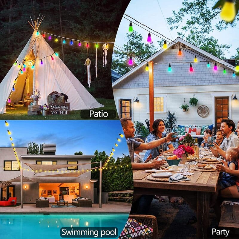 smart rgb outdoor string lights scenes itoolmax