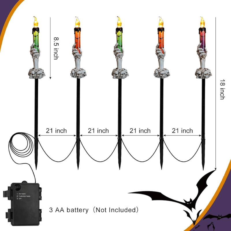 solar power skull candle light package itoolmax