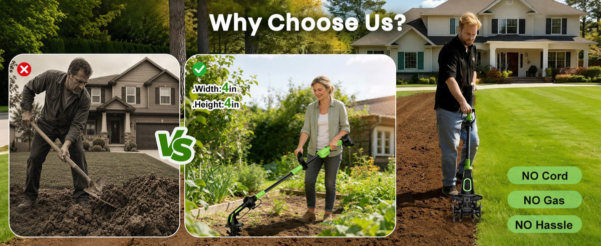 why choose itoolmax 2 in 1 cordless cultivator